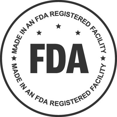 Made in an FDA-registered facility